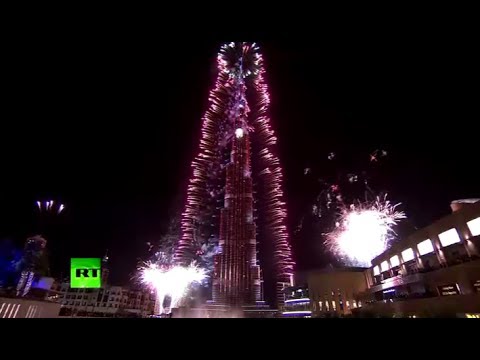 Niesamowite przywitanie nowego roku w Dubaju