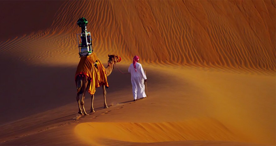 Tak Google pozyskało zdjęcia do Street View na pustyni.