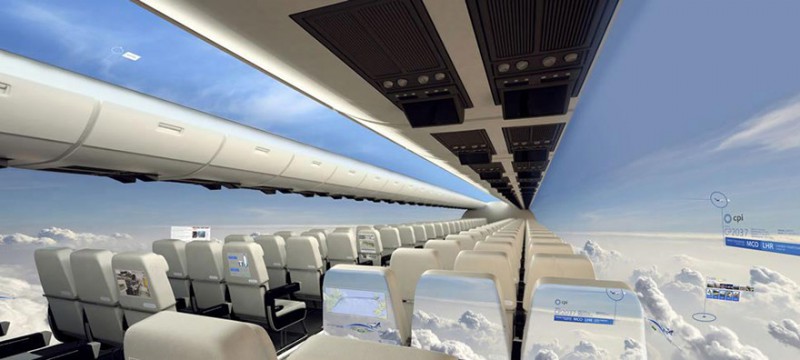 Za 10 lat samoloty będą pozwalać pasażerom podziwiać panoramiczny widok na całe niebo.