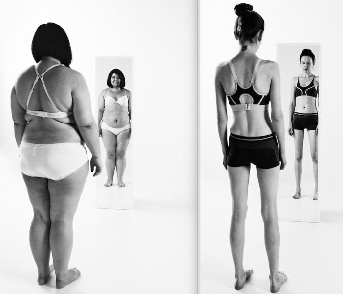 Odważna sesja zdjęciowa, zachęcająca kobiety do pokochania swojego ciała.