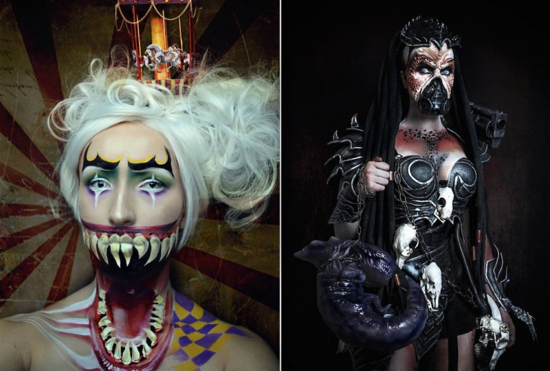 Ekstremalne makijaże zainspirowane mrocznym światem fantastyki.