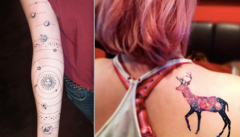 15 tatuaży dla miłośników kosmosu.