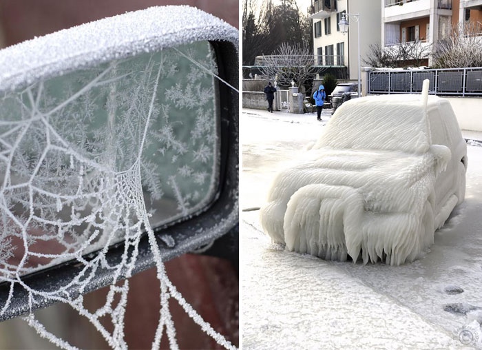 18 samochodów, które zima przemieniła w prawdziwe dzieła sztuki.