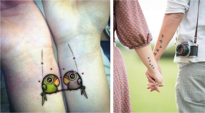 29 pomysłów na pasujące tatuaże dla par.