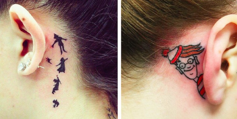 23 kreatywne tatuaże, które znalazły swoje miejsce w okolicach uszu.