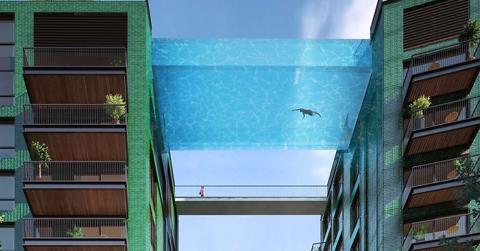 Pierwszy na świecie basen ze szklanym dnem zaoferuje pływanie 35 metrów nad ziemią.