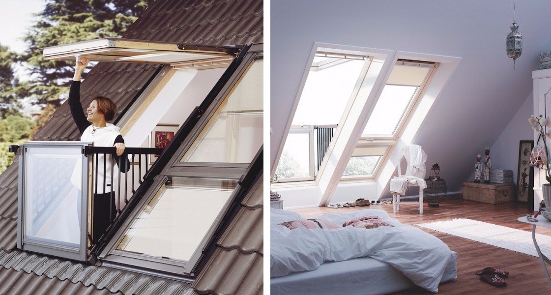 Te innowacyjne okna urozmaicą każde poddasze o namiastkę prawdziwego balkonu.