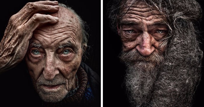 Fotograf przedstawia serię portretów bezdomnych ludzi, stając się jednym z nich.