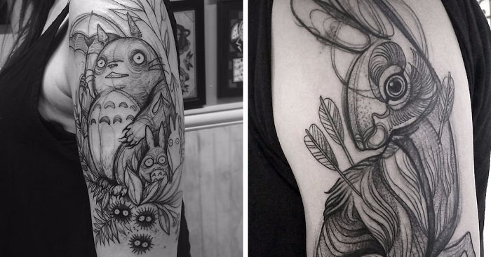 Artysta z Kanady tworzy efektowne tatuaże imitujące szkice wykonane ołówkiem.