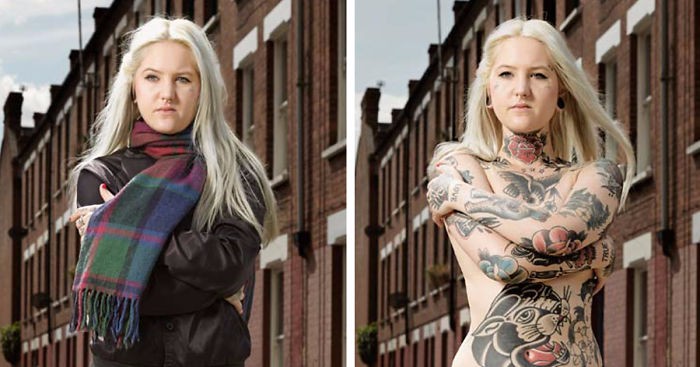 Fotograf ujawnia sekrety ludzi, którzy na co dzień skrywają swoje tatuaże pod warstwą ubrań.