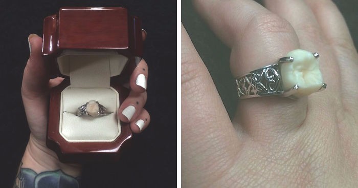 Ta kobieta otrzymała od ukochanego jedyny w swoim rodzaju pierścionek zaręczynowy.