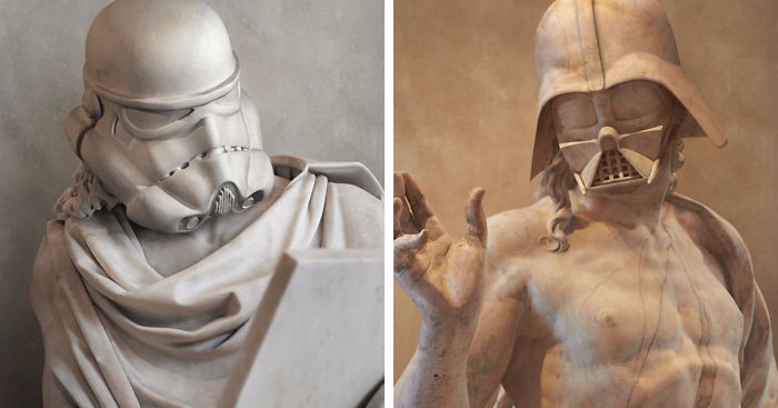Jak prezentowaliby się bohaterowie „Gwiezdnych Wojen” w rolach antycznych posągów?