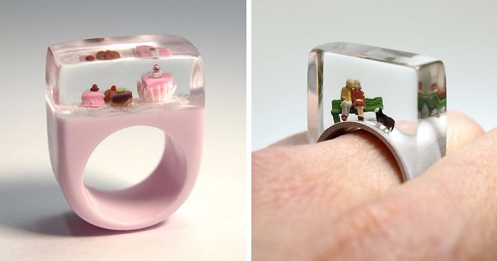 Niemiecka artystka tworzy oryginalną biżuterię, kryjącą w sobie miniaturowe sceny.