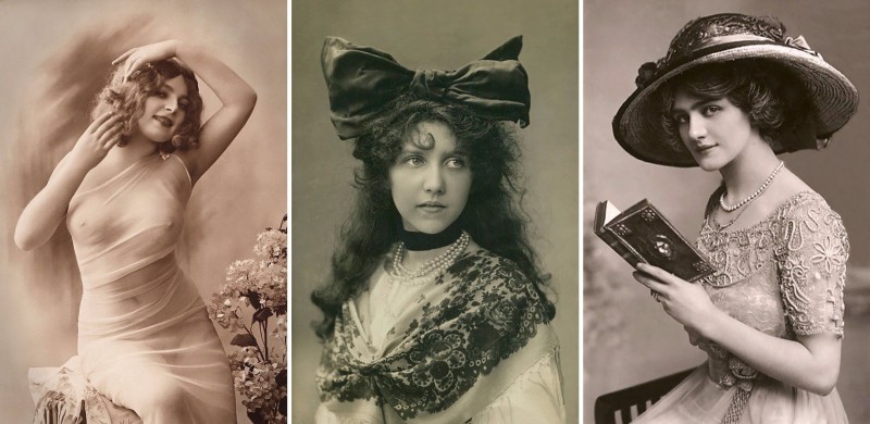 Kanony kobiecego piękna na archiwalnych fotografiach z początku XX wieku.