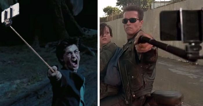 15 słynnych scen filmowych, których bohaterowie zamienili broń na kijki do selfie.