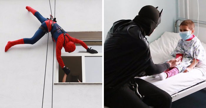 Policjanci z Albanii odwiedzili pacjentów szpitala dziecięcego w przebraniach superbohaterów.
