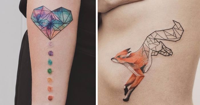 Nowozelandzki tatuażysta wykonuje minimalistyczne wzory oparte na zasadach geometrii.