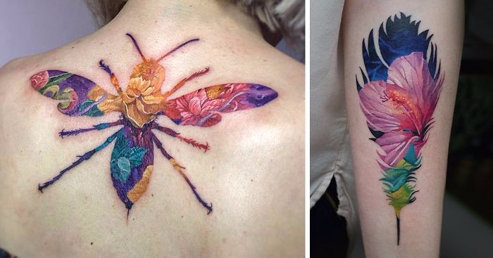 Podwójna ekspozycja w tatuażu – najnowszy trend zapoczątkowany przez ukraińskiego artystę.