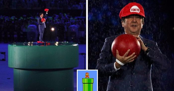 Premier Japonii zapowiedział przyszłe igrzyska w Tokio w przekonującym przebraniu Super Mario.