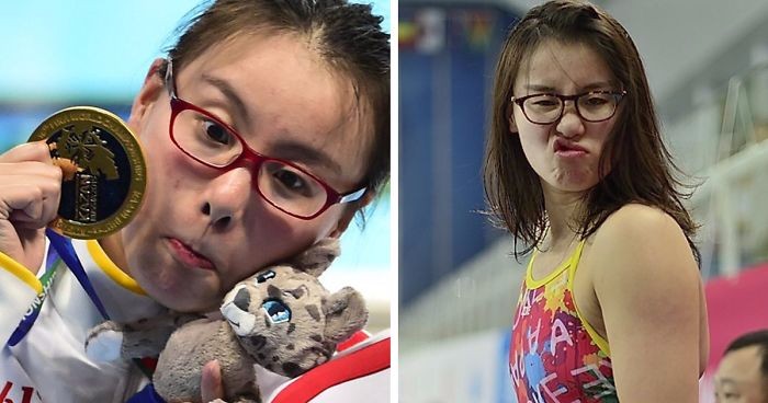 Chińska pływaczka o niezwykle bogatej mimice podbiła serca miłośników sportu podczas igrzysk w Rio.