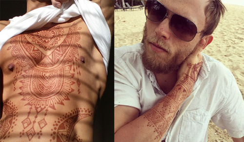 Myśleliście, że tatuaże z henny są wyłącznie dla kobiet? Nic bardziej mylnego.
