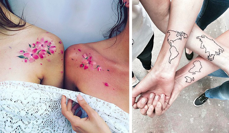 40 genialnych pomysłów na tatuaże dla przyjaciół.