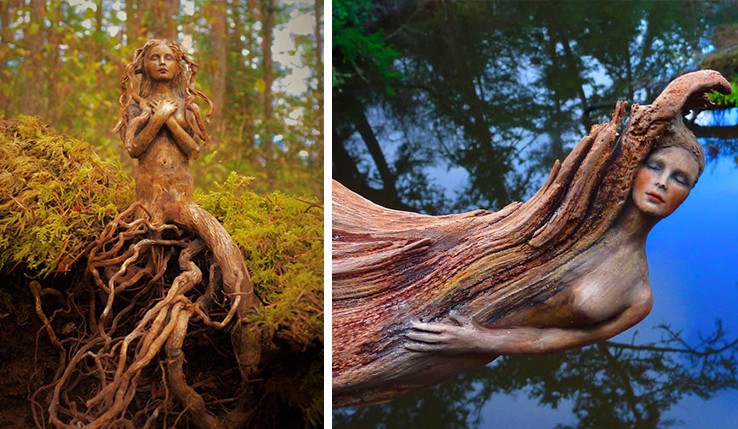 Artystka tworzy niezwykłe rzeźby z drewna, korzeni drzew i muszli, które wydają się mieć własne dusze.