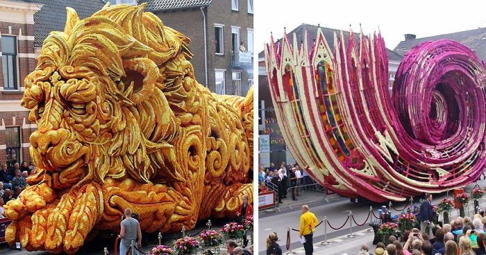 10 gigantycznych kwiatowych rzeźb zaprezentowanych podczas parady w Zundert.