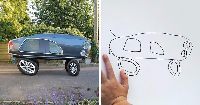 Kreatywny ojciec przemienia rysunki swojego 6-letniego syna w hiperrealistyczne wizualizacje.