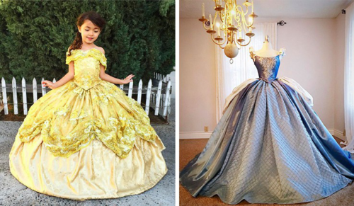 Ten tata szyje swoim córkom sukienki zainspirowane księżniczkami Disneya!