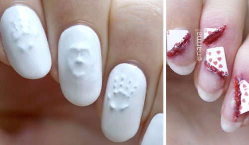 Utalentowana artystka z Holandii tworzy przerażające manicure’owe kreacje na Halloween.