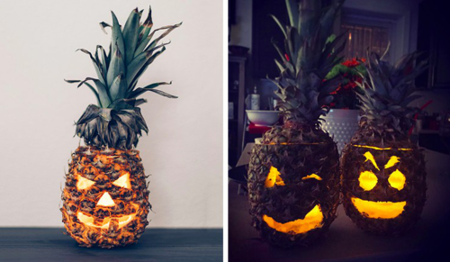 Ananasy zamiast dyni na Halloween? Czemu nie! Zwłaszcza, że wyglądają naprawdę genialnie!