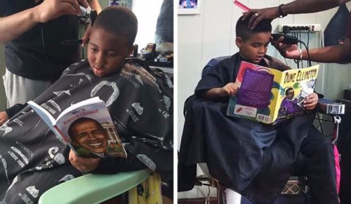 Fryzjer z Michigan obsługuje za darmo dzieci, które czytają mu na głos podczas strzyżenia.