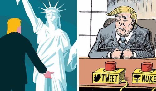 13 rysowników, którzy zilustrowali swoje odczucia na temat wyboru nowego prezydenta USA.