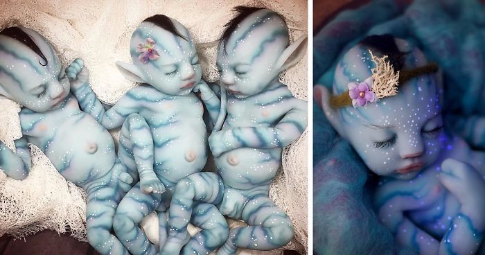 Wyprodukowano realistyczne podobizny niemowląt na wzór postaci z „Avatara” – urocze czy przerażające?
