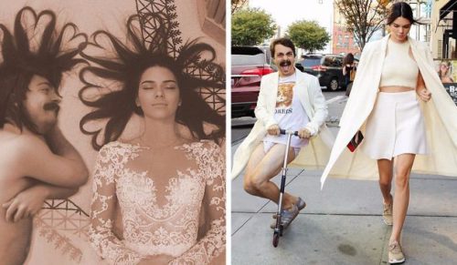 Mężczyzna używa Photoshopa, by dołączyć na zdjęciach do swojej ulubionej modelki, Kendall Jenner.