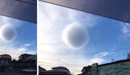 Tajemnicza, sferyczna chmura nad Fujisawą zachwyciła Japończyków swoją doskonałością.