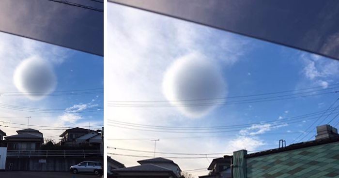 Tajemnicza, sferyczna chmura nad Fujisawą zachwyciła Japończyków swoją doskonałością.