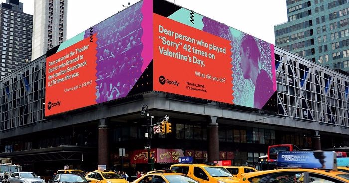 Spotify wyjawia najbardziej wstydliwe sekrety swoich użytkowników na gigantycznych billboardach.