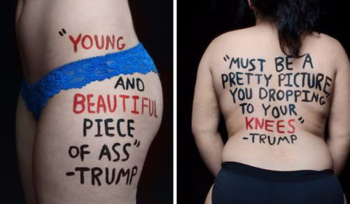 18-letnia studentka stworzyła sesję zdjęciową sprowokowaną seksistowskimi cytatami Donalda Trumpa.
