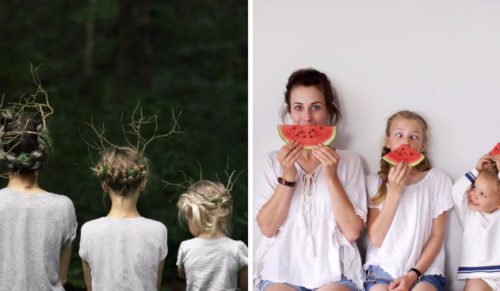 Matka dwóch córeczek organizuje wspólne sesje zdjęciowe, ubierając je na swoje podobieństwo.