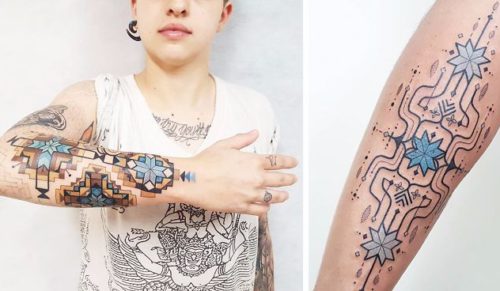 Tatuażysta z Brazylii tworzy niesamowite wzory inspirowane sztuką amazońskich plemion.