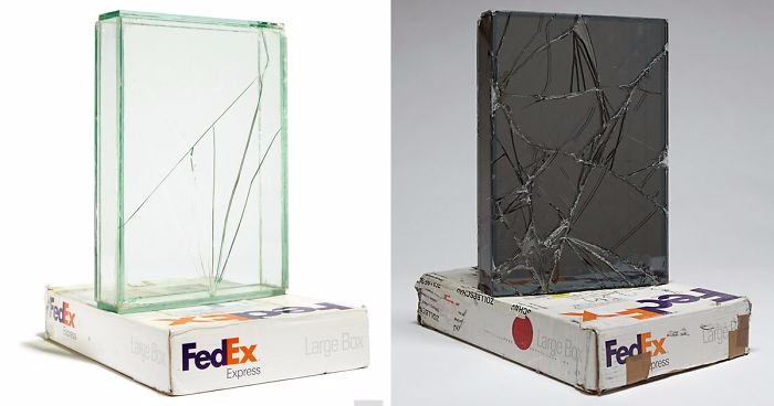 Artysta spędził 9 lat wysyłając szklane pudełka przez FedEx. Stworzył z nich kolekcję niezwykłych rzeźb.