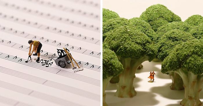13 zabawnych miniaturowych dioram autorstwa wyjątkowo pomysłowego Japończyka.