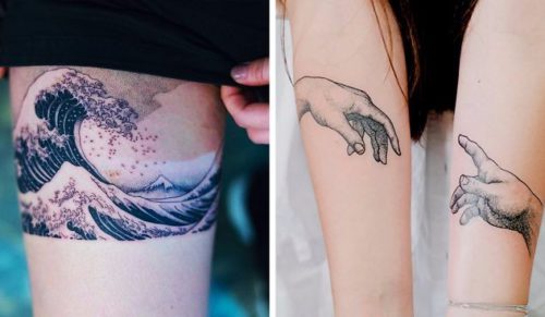 12 efektownych tatuaży zainspirowanych słynnymi dziełami sztuki.