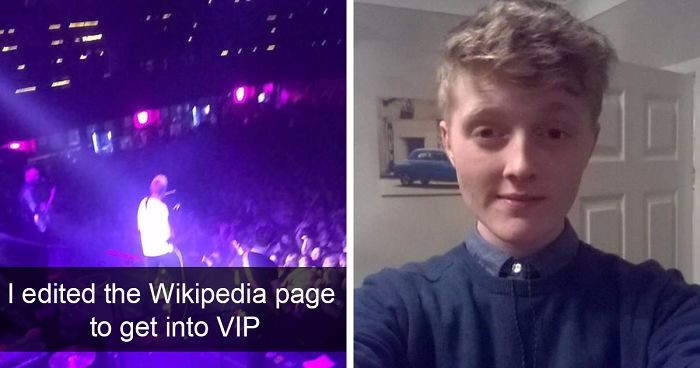 Sprytny nastolatek dostał się na koncercie do sekcji dla VIP-ów, edytując stronę zespołu na Wikipedii.