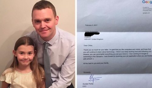 7-latka ubiegająca się o pracę w Google otrzymała w odpowiedzi na swój list bezcenną wiadomość.