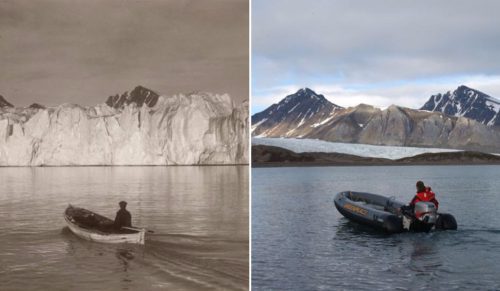 7 szokujących zdjęć, które uświadomiły nam zmianę stanu lodowców w ciągu ubiegłego wieku.