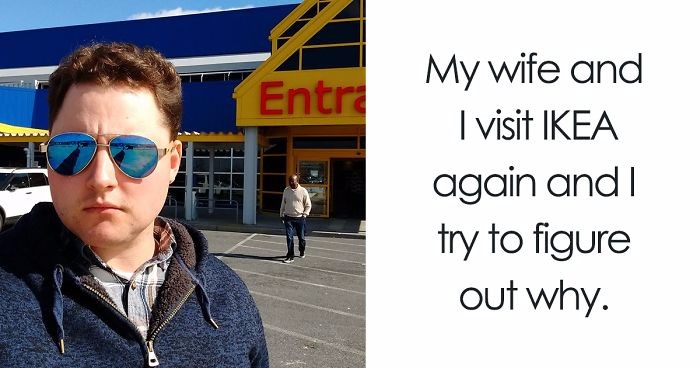 Mąż zaciągnięty przez żonę do sklepu IKEA sekretnie udokumentował przebieg wspólnych zakupów.