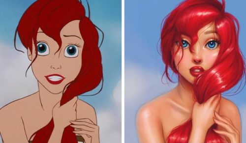 Amerykańska artystka reaktywuje wizerunki księżniczek Disneya, nadając im bardziej realistyczne rysy.